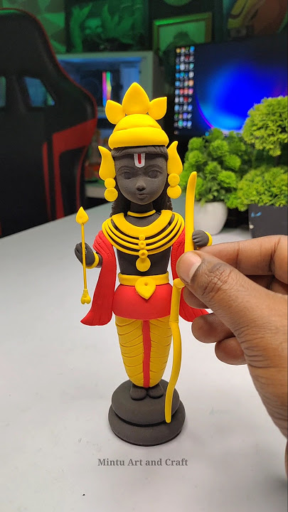 Ram ji idol making with clay 🙏 Jai shree Ram 🌸🙏 #shorts #short