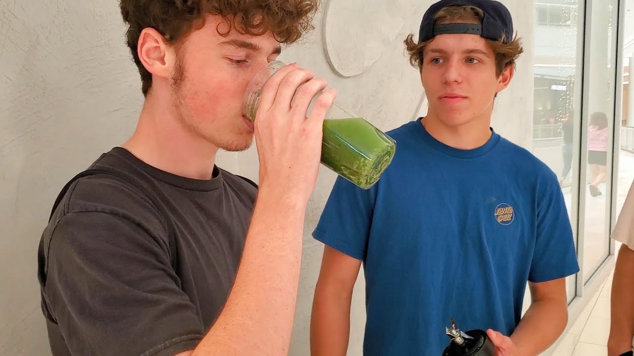 Drinking Grass In Front of People...