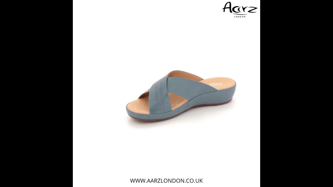 Womens Ladies Open-toe Everyday Lightweight Summer Casual Comfort Low Heel Slip On Sandals L6592