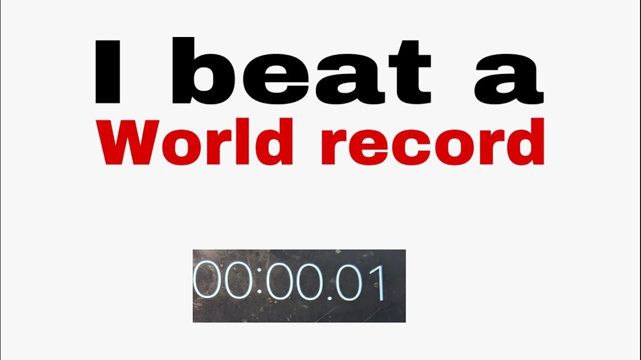 I Beat A World Record! (Fastest Stopwatch Ever) YouTube