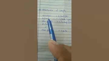 Measures Of Length Conversion Of Units Measures Of Lengths Foot Inches Conversation Handwriting 