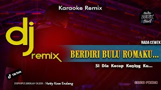 DJ BERDIRI BULU ROMAKU REMIX | KARAOKE LIRIK ( Mala agatha )  TIKTOK | FULL BASS 2022  | NADA CEWEK