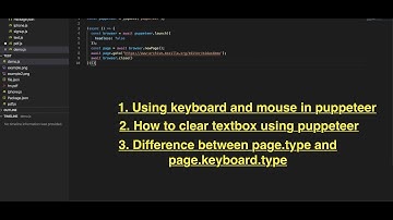 Automation testing - using keyboard and mouse in puppeteer, javascript | live code