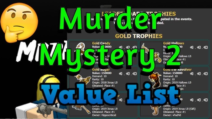 Roblox Murder Mystery 2 items values list: Ancient, Pets, more - Charlie  INTEL