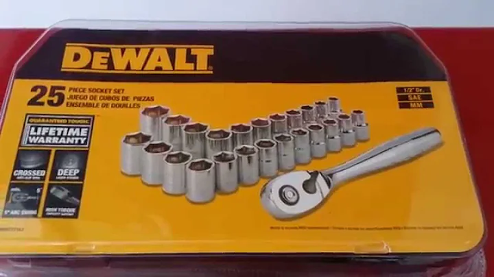DeWalt DWMT72162, DWMT72161, DWMT72160 SOCKET SET 1/2 3/8 1/4