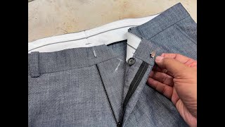 : Bespoke Tailoring 37 Trousers Part 4 The Waistband