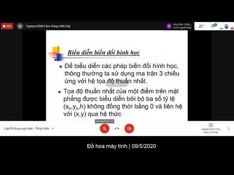 Đồ họa máy tính | Buổi 09/5/2020 - Các phép biến đổi hình học trong đồ hoạ