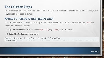 How to Read File Name by Extension Using Command Line