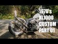 ショベルヘッドXLCH10001975年式をガラクタを使ってカスタム【PART1】コイルステー編
