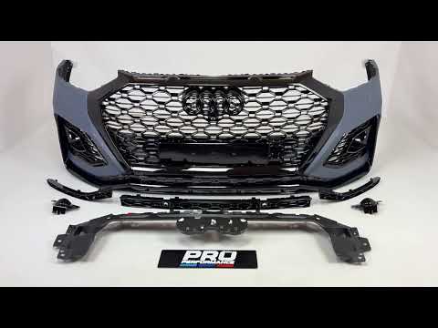 Передний бампер Audi Q5 80R RS стиль 2020-2023, видео 1