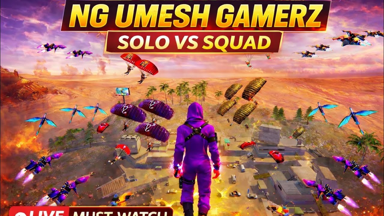 FREE FIRE SOLO VS SQUAD GAMEPLAY - YouTube
