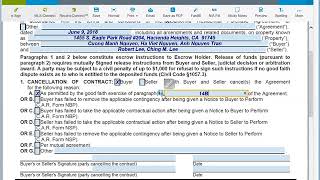 Cancellation of Contract, Release of Deposit And Cancellation of Escrow Cancellation of Contract, Release of Deposit And Cancellation of Escrow