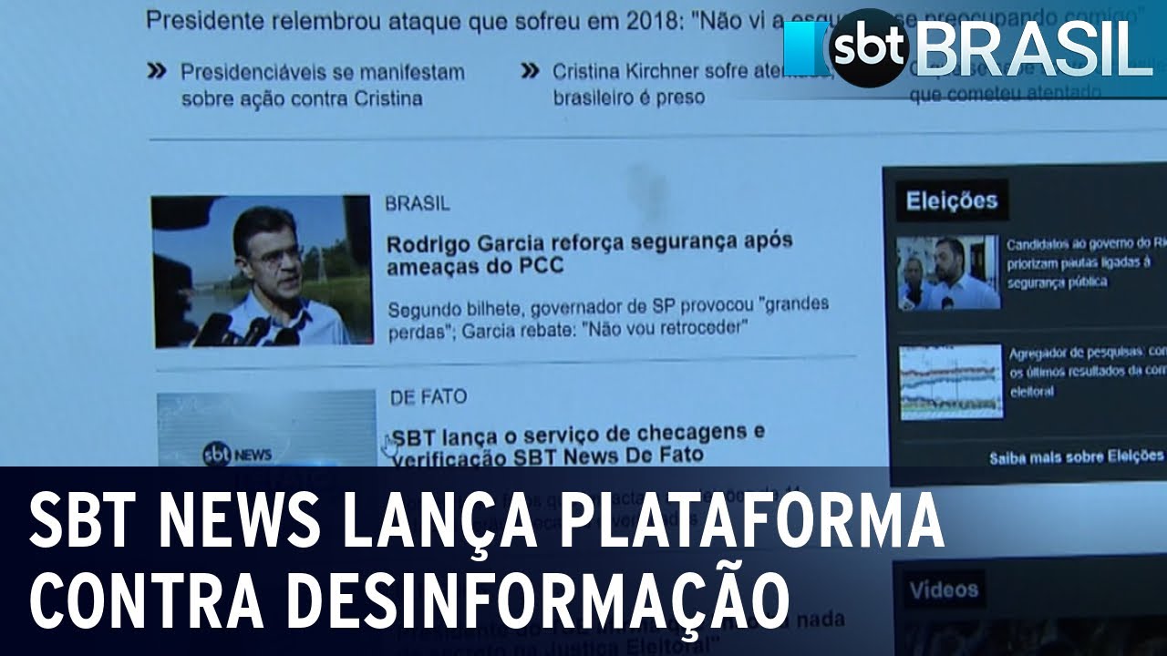 Plataforma SBT News De Fato entra no ar contra a desinformação | SBT Brasil (02/09/22)
