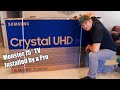 2020 Samsung TU8000 UHD TV Unboxed and Installed on Everstone Tilt Mount