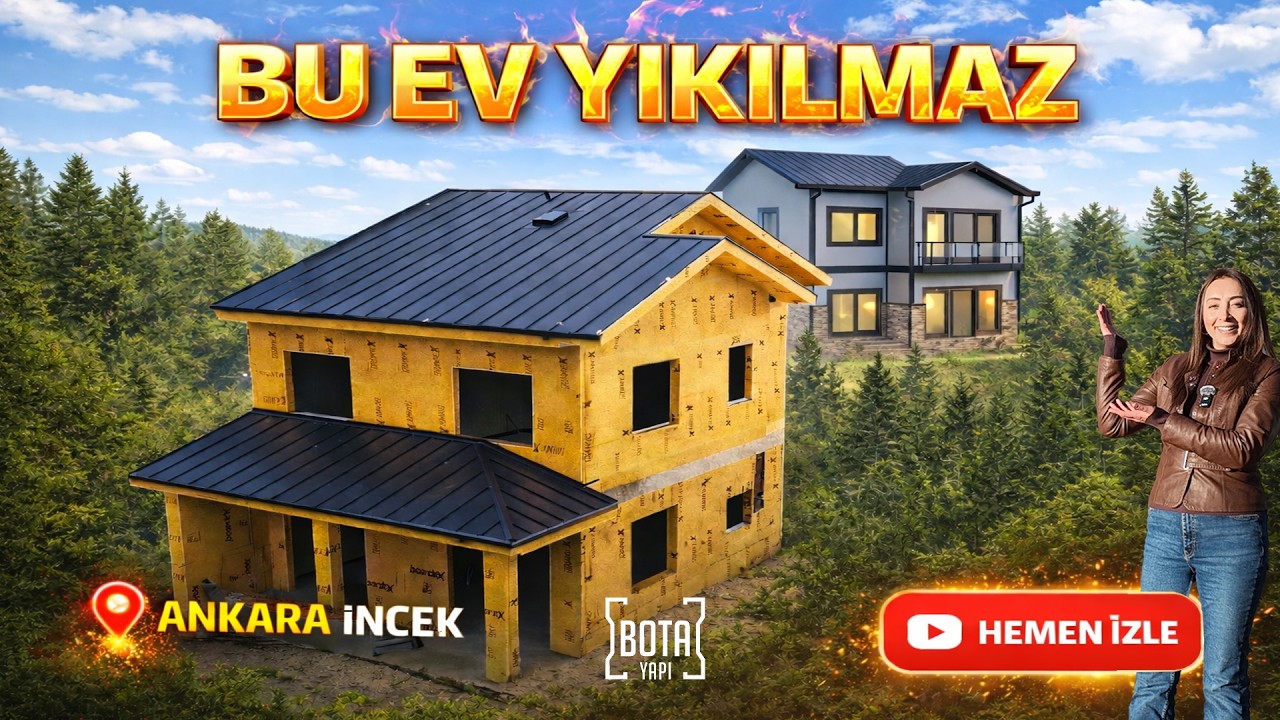 ANKARA İNCEK’TE 180 m² HAFİF ÇELİK EV | GÜVENLİ & MODERN YAŞAM