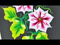🎨💯Stress buster video, watch me paint beautiful flowers with soothing colours and calming strokes 🎨💯