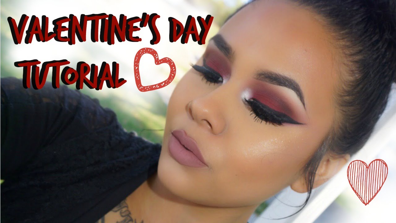 Valentines Day Makeup Tutorial 2016 Bold Red Smokey Eyes YouTube