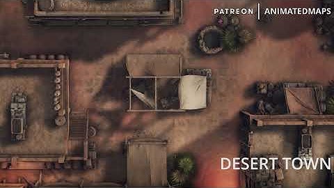 Animated Dungeon Maps - DESERT TOWN battle maps preview