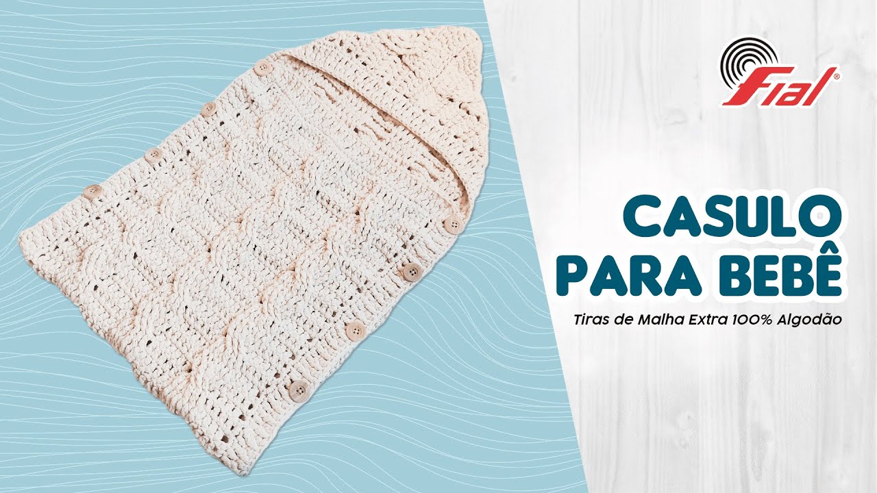 Casulo em Crochê para Bebê TUTORIAL FÁCIL - Aprenda a Fazer Agora Mesmo com Fial Barbantes
