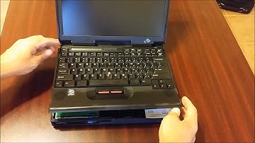 Classic IBM Thinkpad 765D   First Bootup After 6 Years in Storage