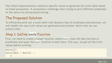 Creating a Dynamically Sized Truth Table in Prolog