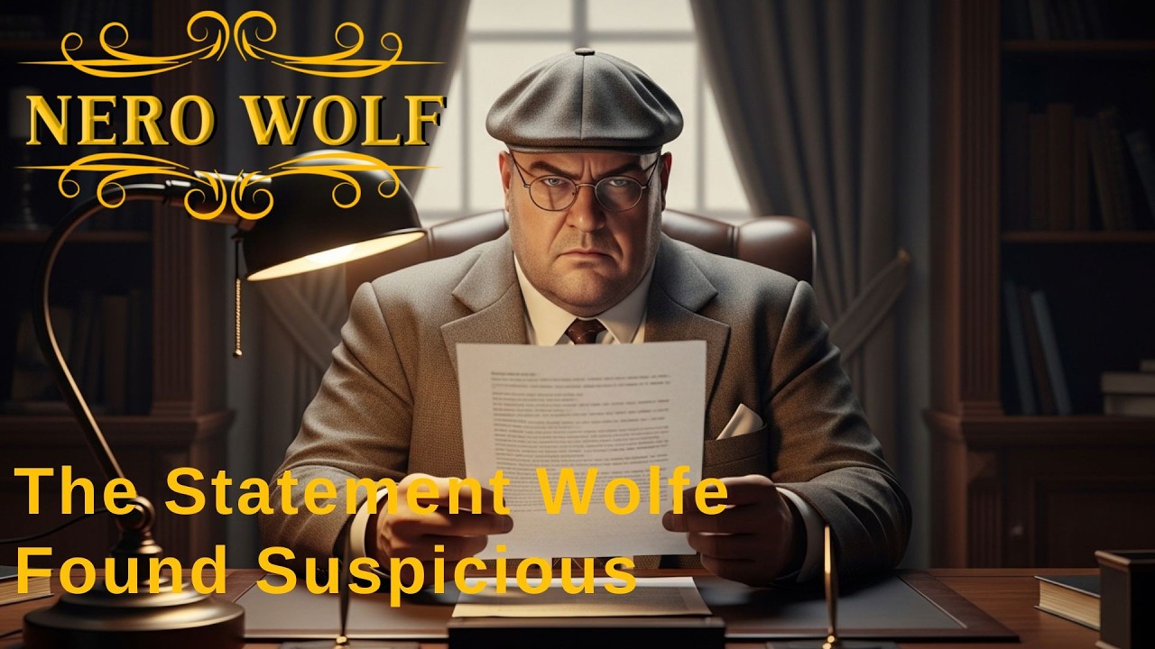 The Statement Wolfe Found Suspicious  Nero Wolfe