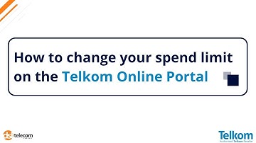 How to change your spend limit on the Telkom Online Portal