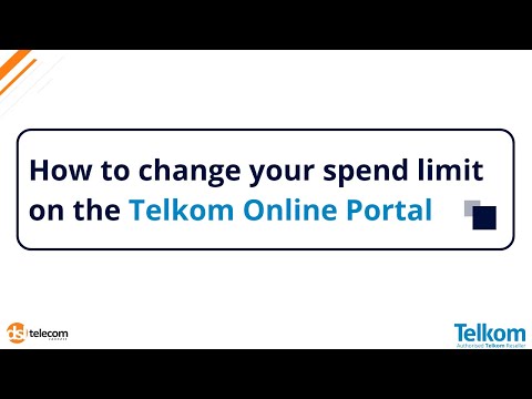 How to change your spend limit on the Telkom Online Portal
