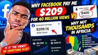 Why Facebook Paid Me ONLY $209 for 40 MILLION Views 😳 | Why African Creators Earn Less