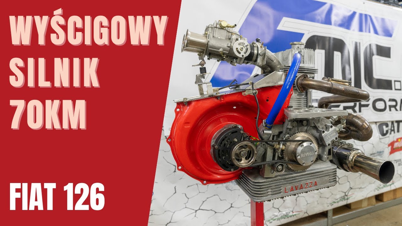 Składamy 70KM Silnik FIATA 126p, 2 cylindry! do wyścigów
