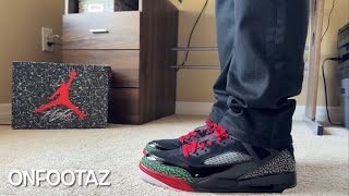 Jordan Spizike Low Black Green White Red 2025
