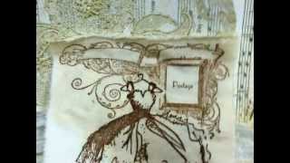 French Shabby en coton imprimé Fabric Squares Prints