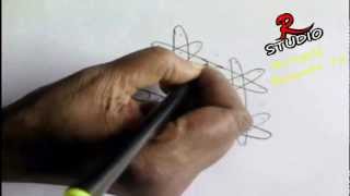 Learn 9x1 dots Rangoli design(Kolam) Episode 75