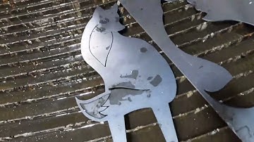 Fine cut tip test on plasma CNC table