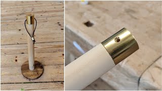 Build a papper towel holder - combine brass and birch