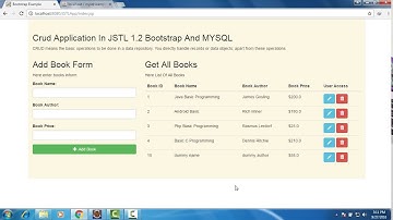 JSTL Bootstrap And Mysql Crud Demo