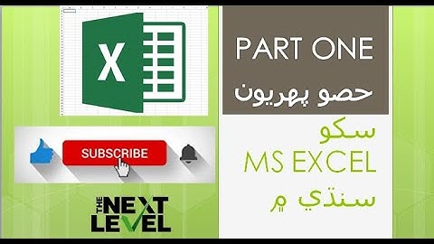 Learn Microsoft Excel Online in Sindhi Part One| MS Office Lecture Series