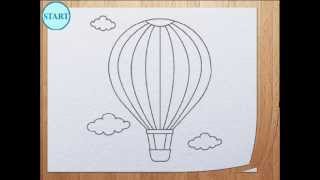 How to draw air balloon