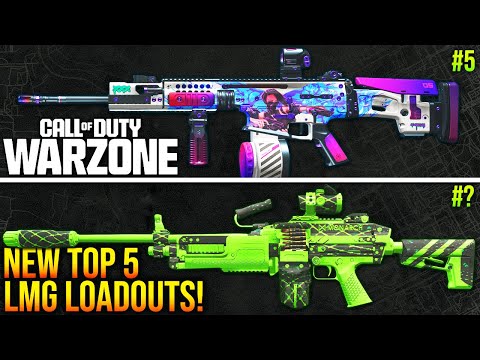 WARZONE: New TOP 5 BEST LMG META LOADOUTS After Update! (WARZONE Best Weapons)