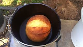 camp dutch oven sandwich bread reveal