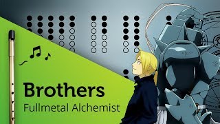 Brothers (Fullmetal Alchemist) on Tin Whistle D + tabs tutorial chords