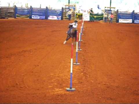 Abbie and Holly Pole Bending