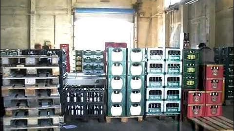 avec4 crate sorting line sorted pallets in the store