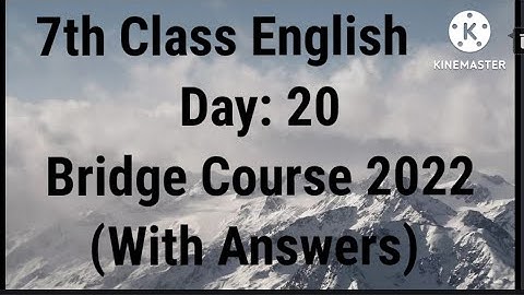 7th class english bridge course day 20 answers/setu abhyas 7th std english activity 20