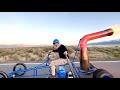 Crazy Rocketman: Wild jet engine four wheeler!