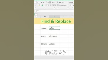 Find and Replace in Excel | #shorts |