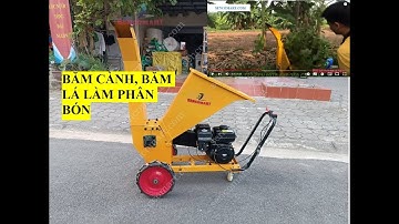 Máy Băm Cành Cây Chạy Xăng 4 Thì Yamaha 7HP, máy băm nghiền cành làm phân trồng cây