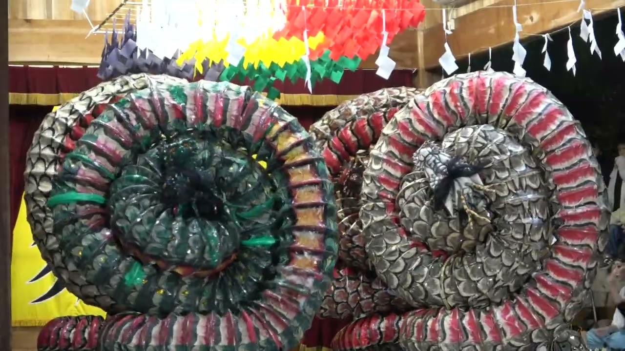 2025年度「岡崎神社前夜祭」奉納神楽 「大岐 大蛇」三城田神楽団  japan   広島県  伴中央町内会  まちづくり部会  映像プロジェクト!!