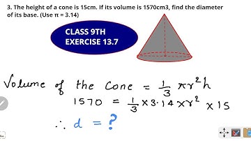 ncert class 9 maths chapter 13(surface areas and volumes) exercise 13.7 question 3 #maths #shorts