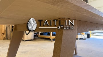 Mid-Century Modern Dining Table Build | Solid White Oak with Detachable Legs